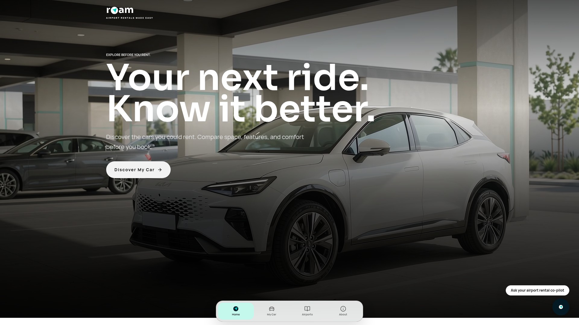 ROAM Airports: Discover My Car entry point